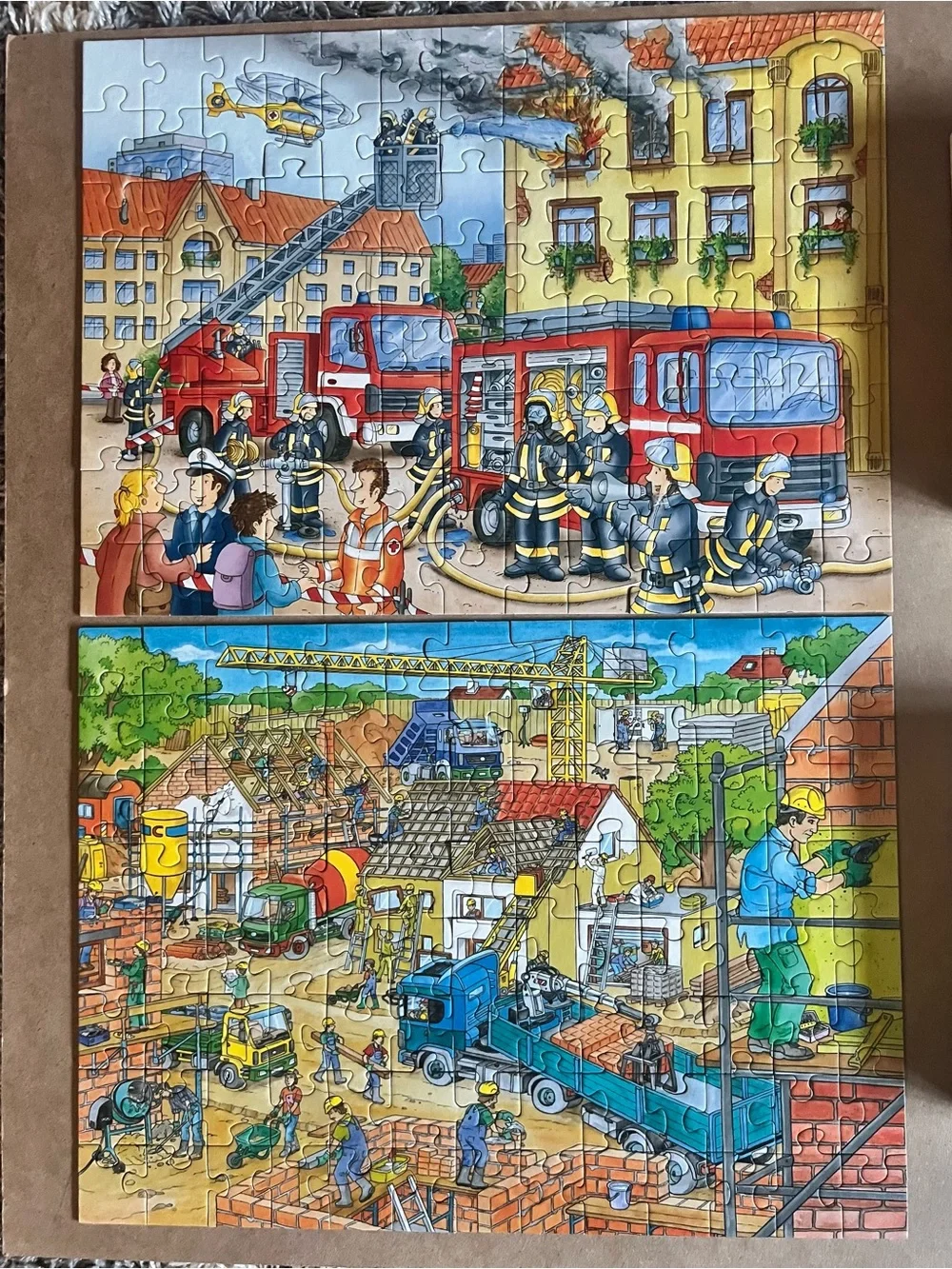 Ravensburger 100-Piece XXL Puzzles : Fire Department and Building Houses